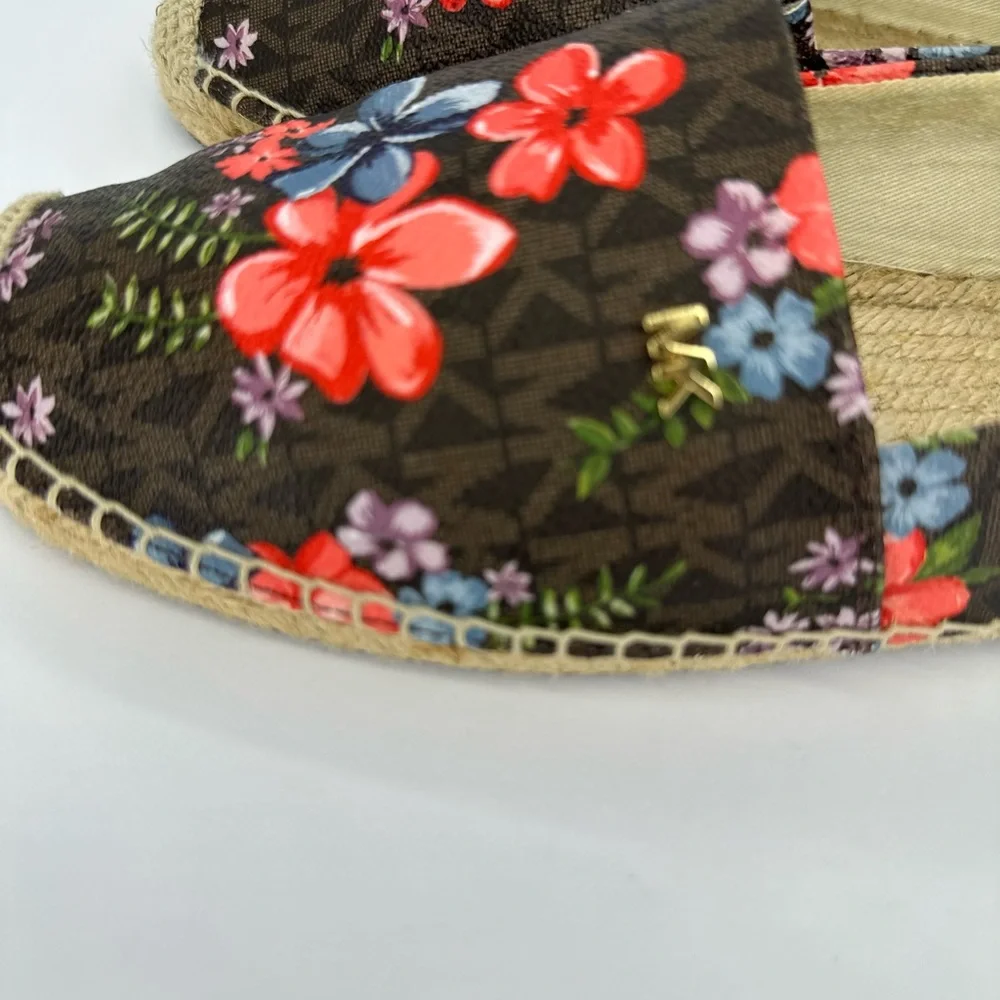 New!Michael Kors Womens Kendrick Slip-On Brown Floral signature logo siz… - Picture 9 of 16